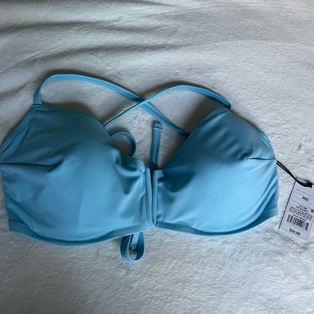 Blue Bikini Top (Size 36D)